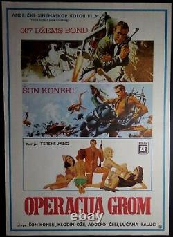 007 JAMES BOND THUNDERBALL Sean Connery 1965 RARE ORIGINAL EXYU MOVIE POSTER