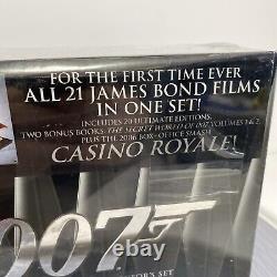 007 JAMES BOND ULTIMATE COLLECTOR'S SET 21 MOVIES (42 Discs) BONUS 2 BOOKS