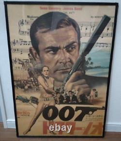 007 James Bond Dr. No Movie Poster Sean Connery Ursula Andress withframe