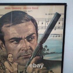 007 James Bond Dr. No Movie Poster Sean Connery Ursula Andress withframe