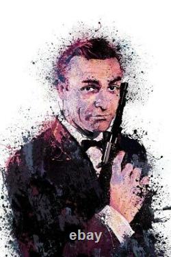 007 With Love by Daniel Mernagh FRAMED. (James Bond, Sean Connery)
