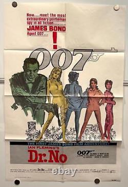 1962R Dr. No James Bond 1SH Movie Poster 27 x 41 Sean Connery Ursula Andress Ber