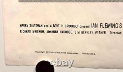 1962R Dr. No James Bond 1SH Movie Poster 27 x 41 Sean Connery Ursula Andress Ber