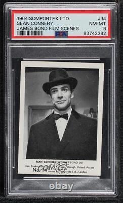 1964-65 Somportex James Bond 007 Sean Connery James Bond as #14 PSA 8 04le