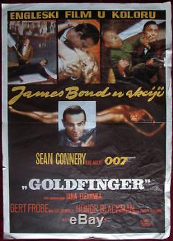 1964 Original Movie Poster Goldfinger Sean Connery James Bond Hamilton YU