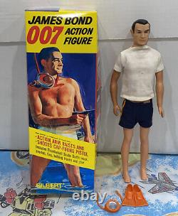 1965 Gilbert James Bond 007 12 Action Figure Scuba Gear Repro Box Sean Connery