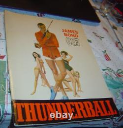 1965 Vintage James Bond 007 THUNDERBALL Sean Connery, Program VG Cond