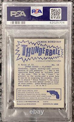 1966 James Bond PSA 10 Sean Connery 007 Rookie ThunderBall PLAYBOY #54 Pop 2