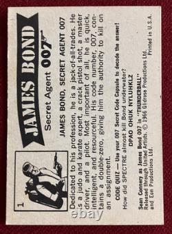 1966 Philadelphia 1 Secret Agent Sean Connery James Bond HIGH GRADE STUNNER