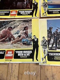 1968 James Bond 007 Thunderball From Russia With Love Sean Connery Lobby Cards