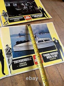 1968 James Bond 007 Thunderball From Russia With Love Sean Connery Lobby Cards