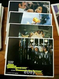 1971 Diamonds Are Forever 11 X 14 Lobby Cards lot of 4! James Bond! Sean Connery