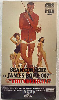 1984 CBS FOX Video Sean Connery James Bond 007 Thunderball VHS Factory Sealed
