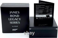 1oz Silver James Bond Coin Bar Dr No. 999 Sean Connery. Proof. COA. Case. Box. DC