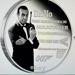 2021 1 oz Proof Colorized James Bond Legacy Sean Connery Silver Proof Coin + COA