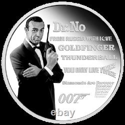 2021 James Bond Sean Connery 1oz Silver Coloured Proof Coin Perth Mint Legacy