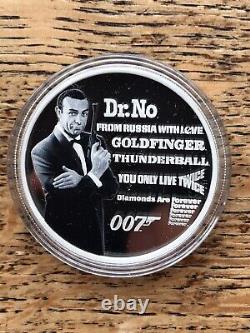 2021 James Bond legacy series, Sean Connery, Tuvalu 1oz silver Proof Coin. MINT