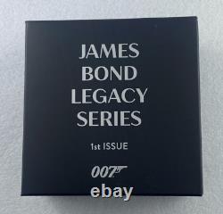 2021 Tuvalu James Bond 007 SEAN CONNERY 1oz 999 Proof Coloured Silver $1 Coin