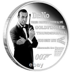 2021 Tuvalu James Bond Sean Connery 007 Legacy Series 1 oz Silver Proof 1st Coin
