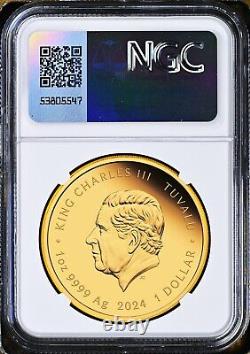 2024 SEAN CONNERY COLLECTION SILVER 1oz $1 Gilt NGC PF69 James Bond 007 500 Mtg