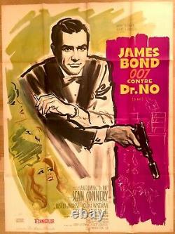 Affiche de cinéma originale James Bond contre Dr No Sean Connery 1er tirage