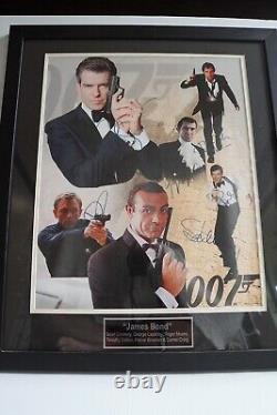 All 6 James bond autograph 16 x 20 Photograph Rare Daniel Craig, Sean Connery