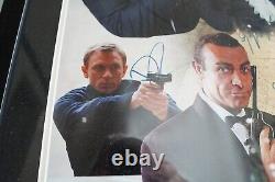 All 6 James bond autograph 16 x 20 Photograph Rare Daniel Craig, Sean Connery