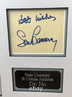 Authentic Sir Sean Connery and Ursula Andress Signed Autographed Display Dr No