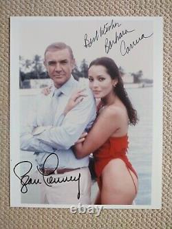 Autographed 8x10 photo Sean Connery, Barbara Carrera. James Bond. Never Say Neve