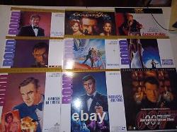 Classic James Bond Laserdisc Lot 9 Movies Sean Connery Moore Brosnan Dalton