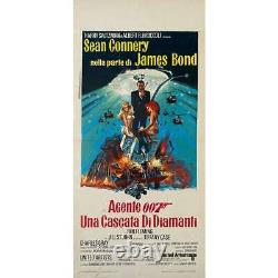 DIAMONDS ARE FOREVER Italian Movie Poster 13x28 in. 1971 James Bond, Sean