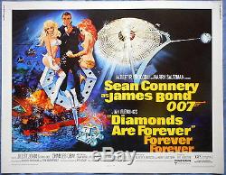 DIAMONDS ARE FOREVER MOVIE POSTER Sean Connery as James Bond Las Vegas 1971