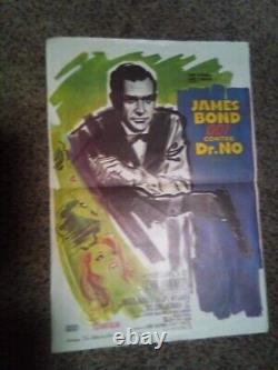 DR. NO 1962 JAMES BOND 007 / SEAN CONNERY FRENCH MOVIE POSTER rare