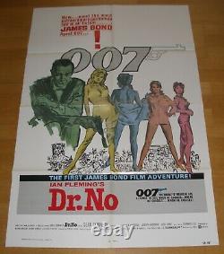 DR. NO (1962, R1980) James Bond 007 Sean Connery Rare Original US 1-Sheet Poster