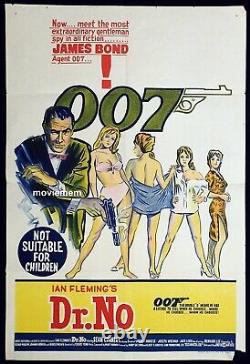 DR NO Original One sheet Movie poster James Bond Sean Connery VERY RARE