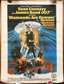 Diamond Are Forever Original Indian Poster 1971 James Bond Sean Connery