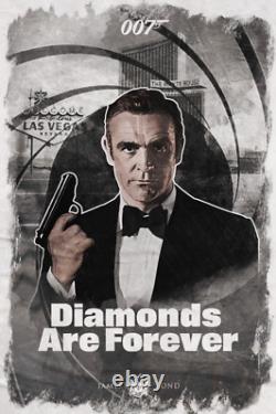 Diamonds Are Forever (1971) 24x36 Poster Sean Connery James Bond Spy Thriller