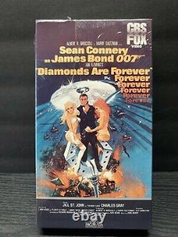 Diamonds Are Forever CBS FOX VHS Tape FACTORY SEALED James Bond 007 Sean Connery