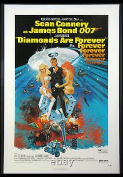 Diamonds Are Forever Sean Connery James Bond 1971 1-sheet Linenbacked