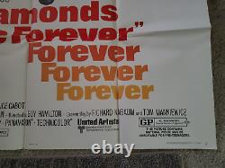 Diamonds Are Forever Sean Connery James Bond 1971 3-sheet Movie Poster New 41x77