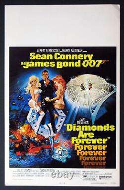 Diamonds Are Forever Sean Connery James Bond 1971 Window Card