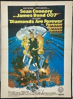 Diamonds are Forever Original Movie Cinema Poster Sean Connery James Bond 1971