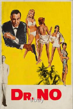 Dr. No (1962) 24x36 Poster Sean Connery James Bond Spy Thriller Retro Classic Ar