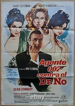 Dr. No ORIGINAL Spain'74 POSTER 007 James Bond Sean Connery sexy Bond girls