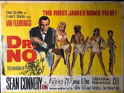 Dr. No Original British James Bond Quad poster 1962 Sean Connery 007