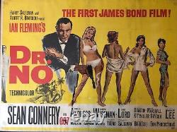 Dr. No Original British James Bond Quad poster 1962 Sean Connery 007