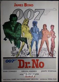 Dr. No Sean Connery 007 James Bond 1962 Andress Rare Exyugo Movie Poster