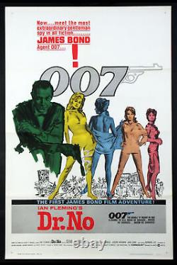 Dr. No Sean Connery Very First James Bond 1962 1-sheet Near Mint