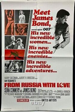 From Russia With Love Original US One Sheet Movie Poster Sean Connery James Bond