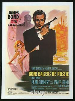 From Russia With Love Sean Connery James Bond 73 French Movie Poster Linenbacked